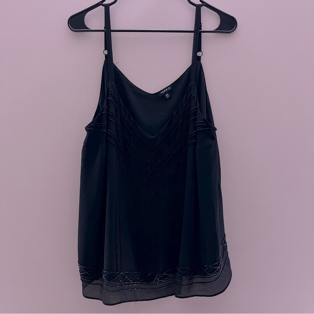 Torrid Black Beaded Sophie Tank Top 00